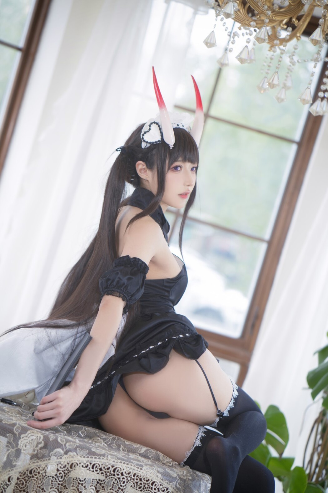 Coser@阿包也是兔娘 Vol.048 1月舰长图包 能代女仆