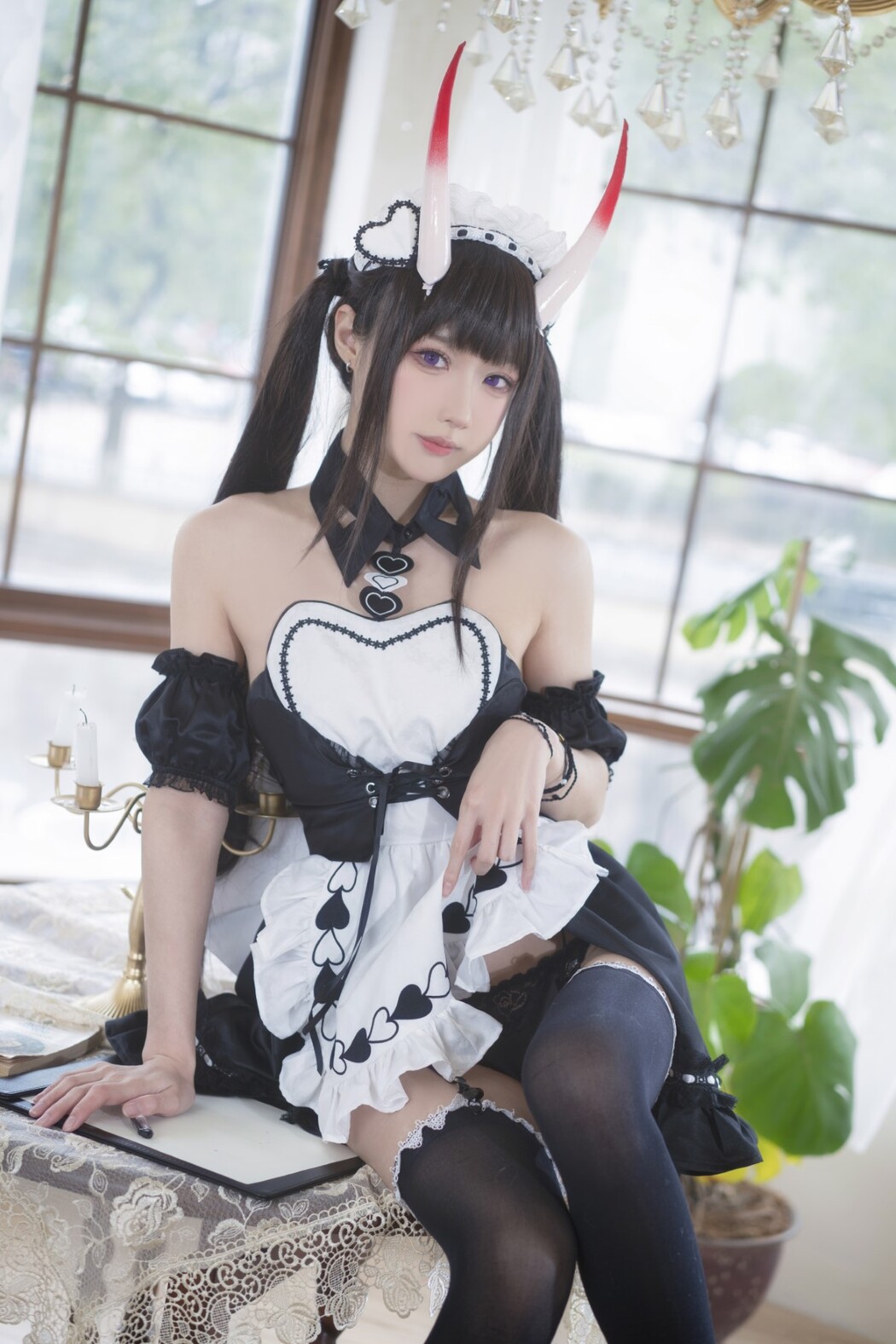 Coser@阿包也是兔娘 Vol.048 1月舰长图包 能代女仆