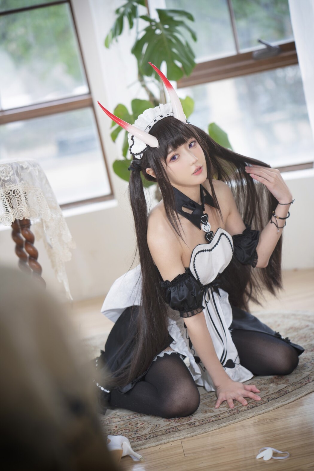 Coser@阿包也是兔娘 Vol.048 1月舰长图包 能代女仆