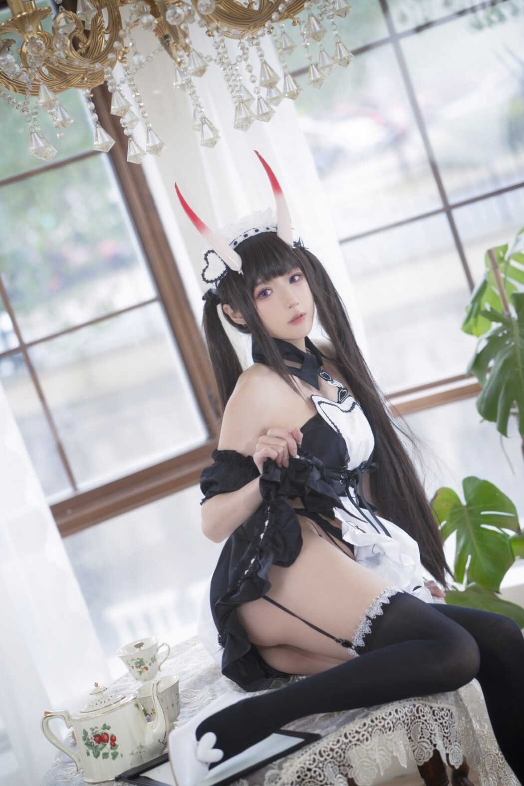 Coser@阿包也是兔娘 Vol.048 1月舰长图包 能代女仆