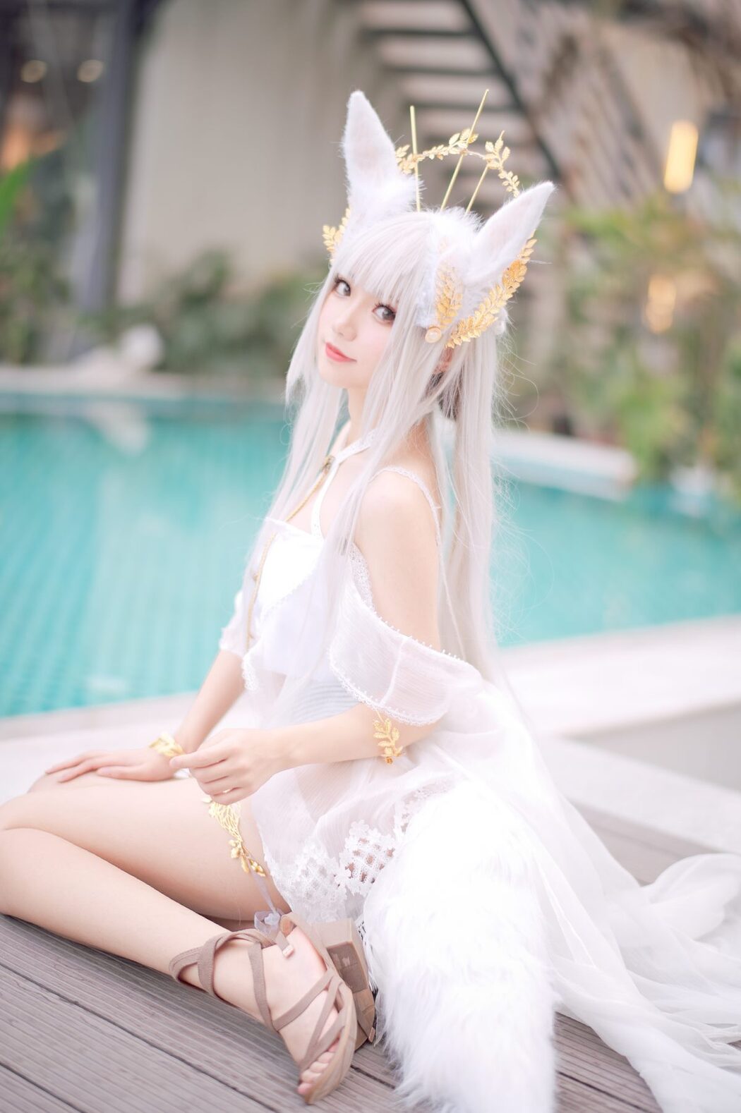 Coser@花柒Hana Vol.006 白金cos泳装