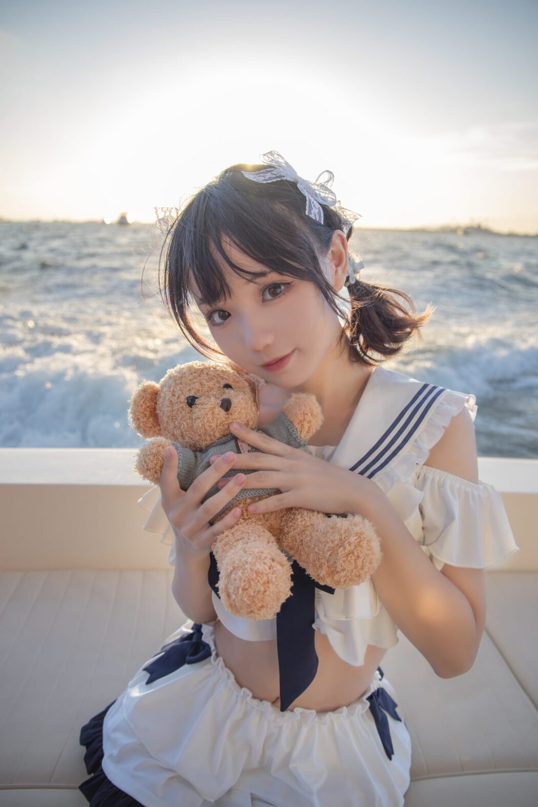 Coser@花柒Hana Vol.013 三亚熊之海军风泳装