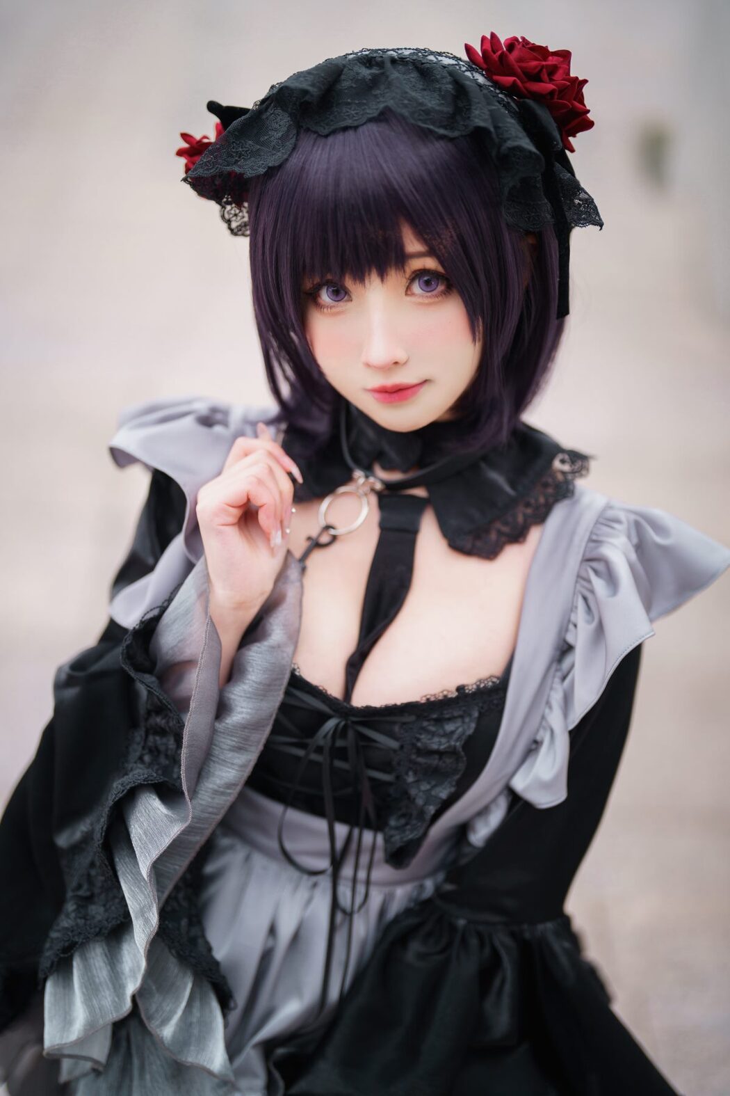 Coser@rioko凉凉子 Vol.085 更衣人偶坠入爱河 喜多川海梦cos黑江雫女仆装 漫展 game