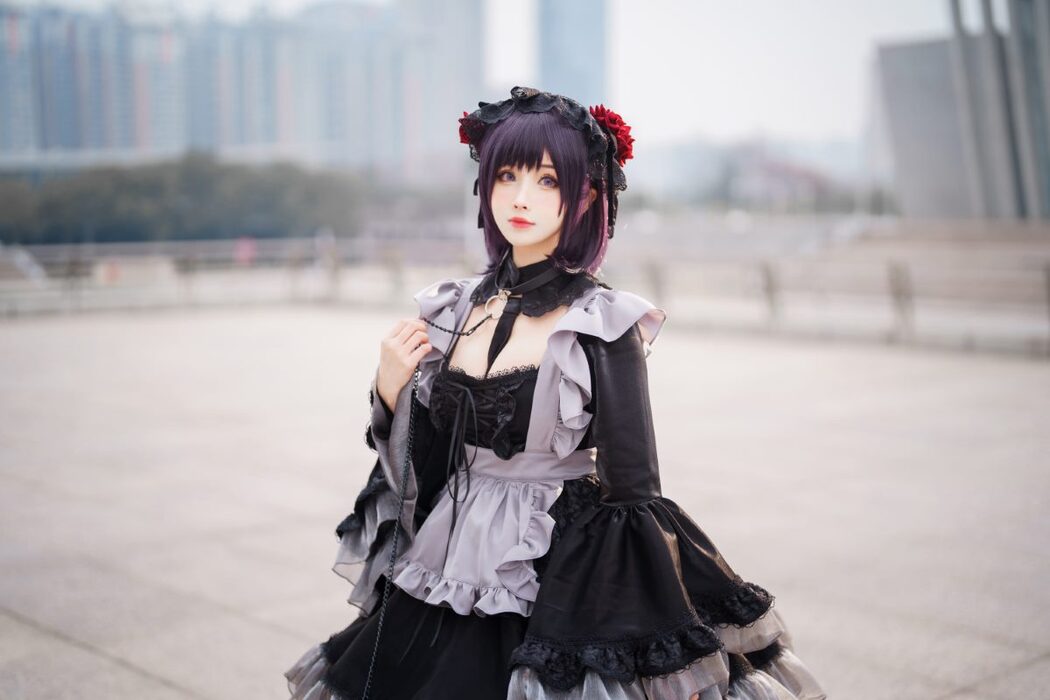 Coser@rioko凉凉子 Vol.085 更衣人偶坠入爱河 喜多川海梦cos黑江雫女仆装 漫展 game