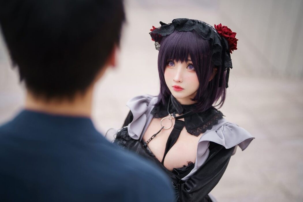 Coser@rioko凉凉子 Vol.085 更衣人偶坠入爱河 喜多川海梦cos黑江雫女仆装 漫展 game