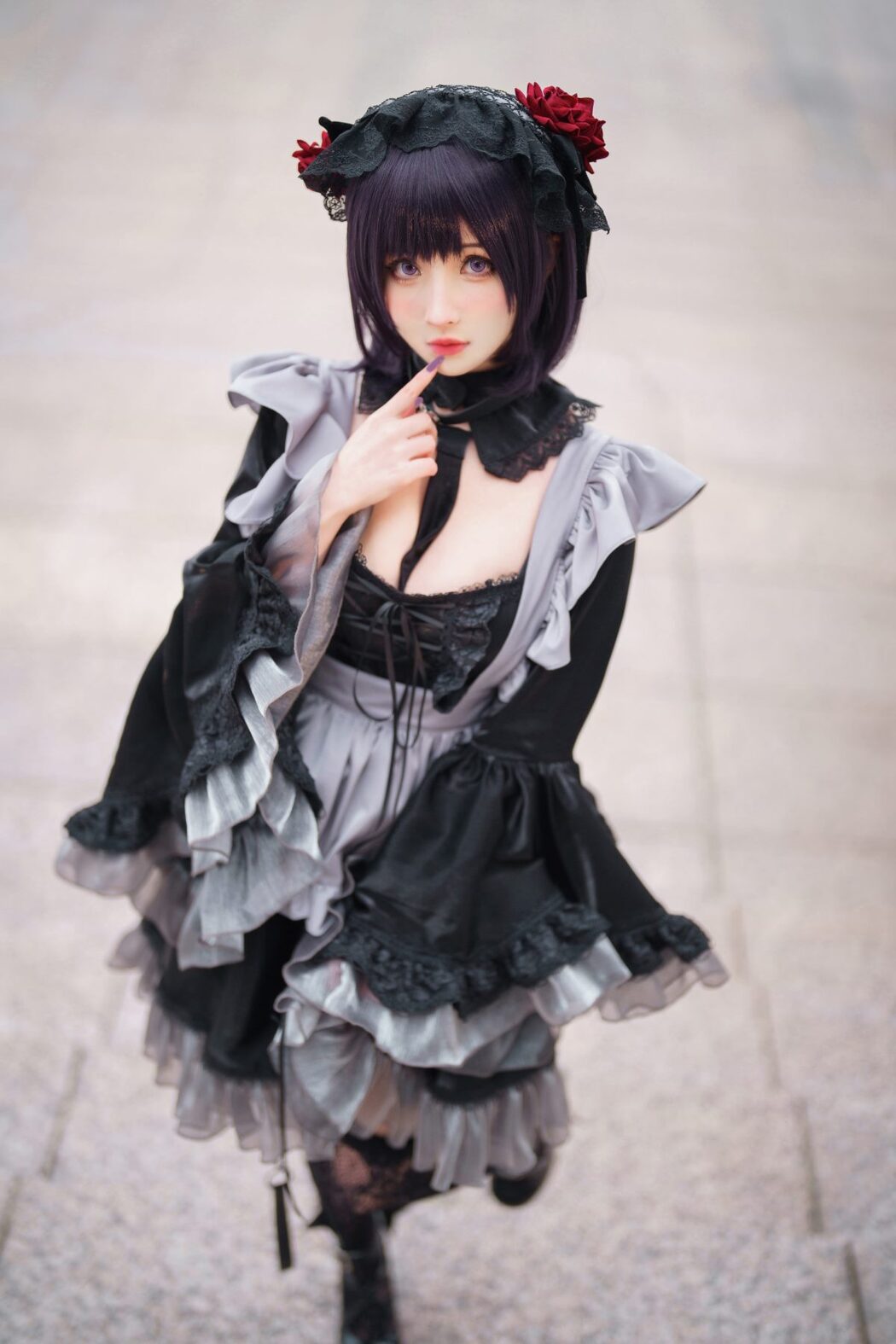 Coser@rioko凉凉子 Vol.085 更衣人偶坠入爱河 喜多川海梦cos黑江雫女仆装 漫展 game