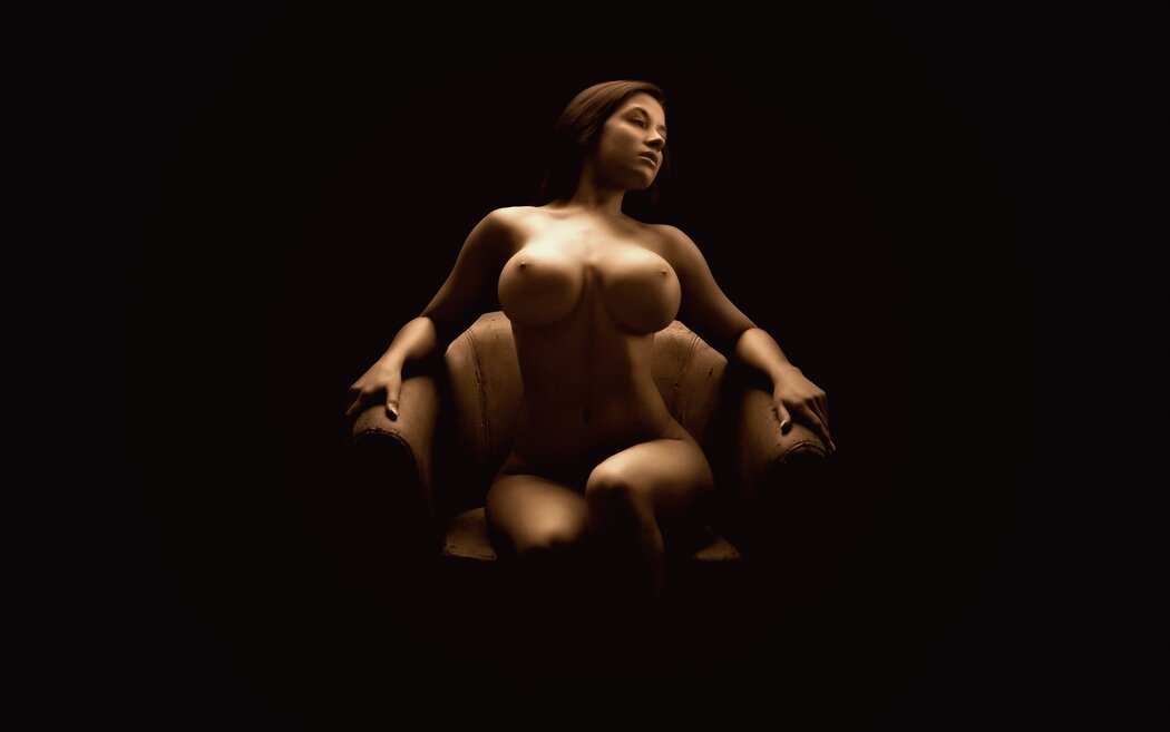 Naked Girls On A Dark Background