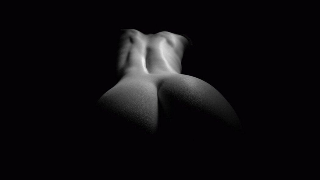 Naked Girls On A Dark Background