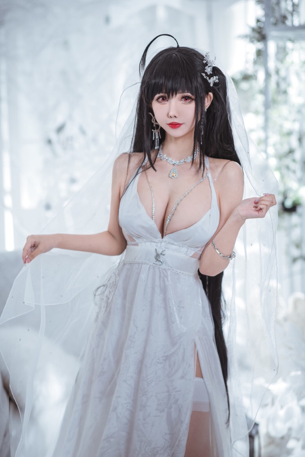 Coser@仙女月 Vol.008 大凤纯白婚纱