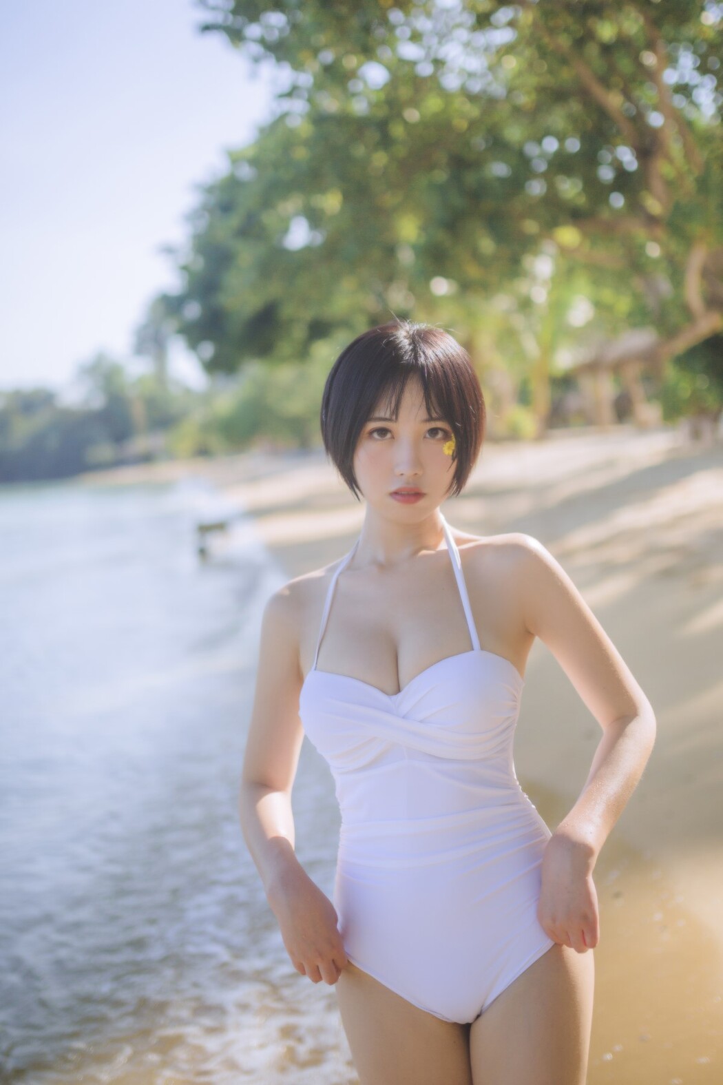 Coser@念雪 Vol.017 白色泳衣