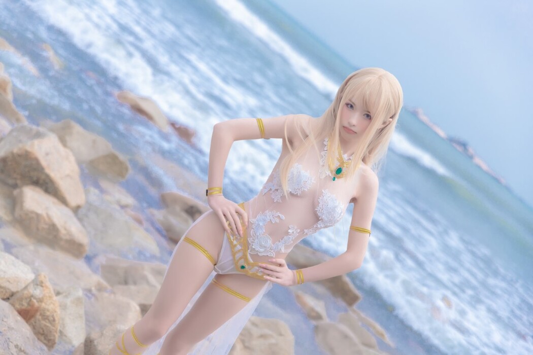 Coser@清水由乃 Vol.023 玛丽萝丝 白色泳衣