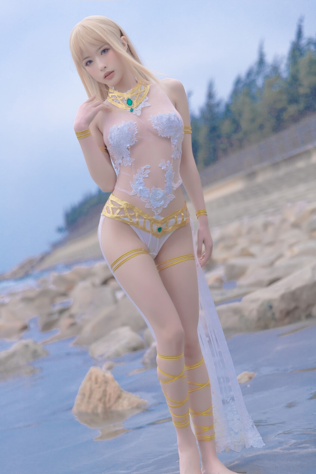 Coser@清水由乃 Vol.023 玛丽萝丝 白色泳衣