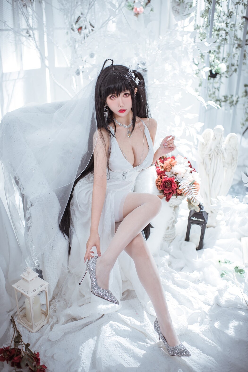 Coser@仙女月 Vol.008 大凤纯白婚纱