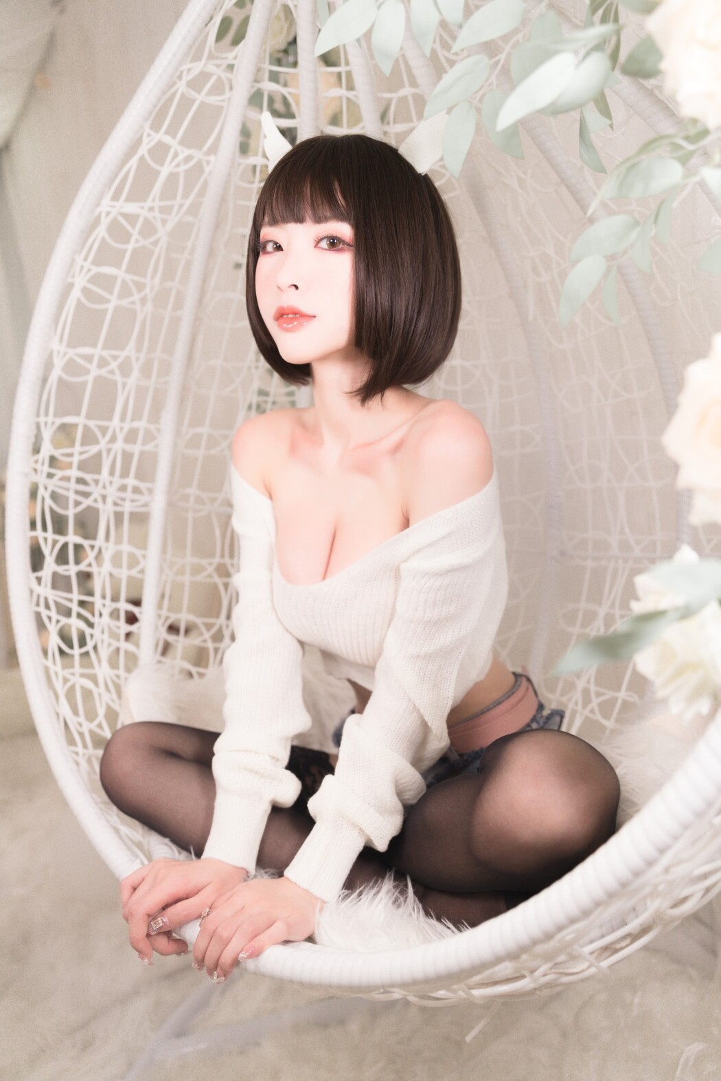 Coser@清水由乃 Vol.034 白色毛衣