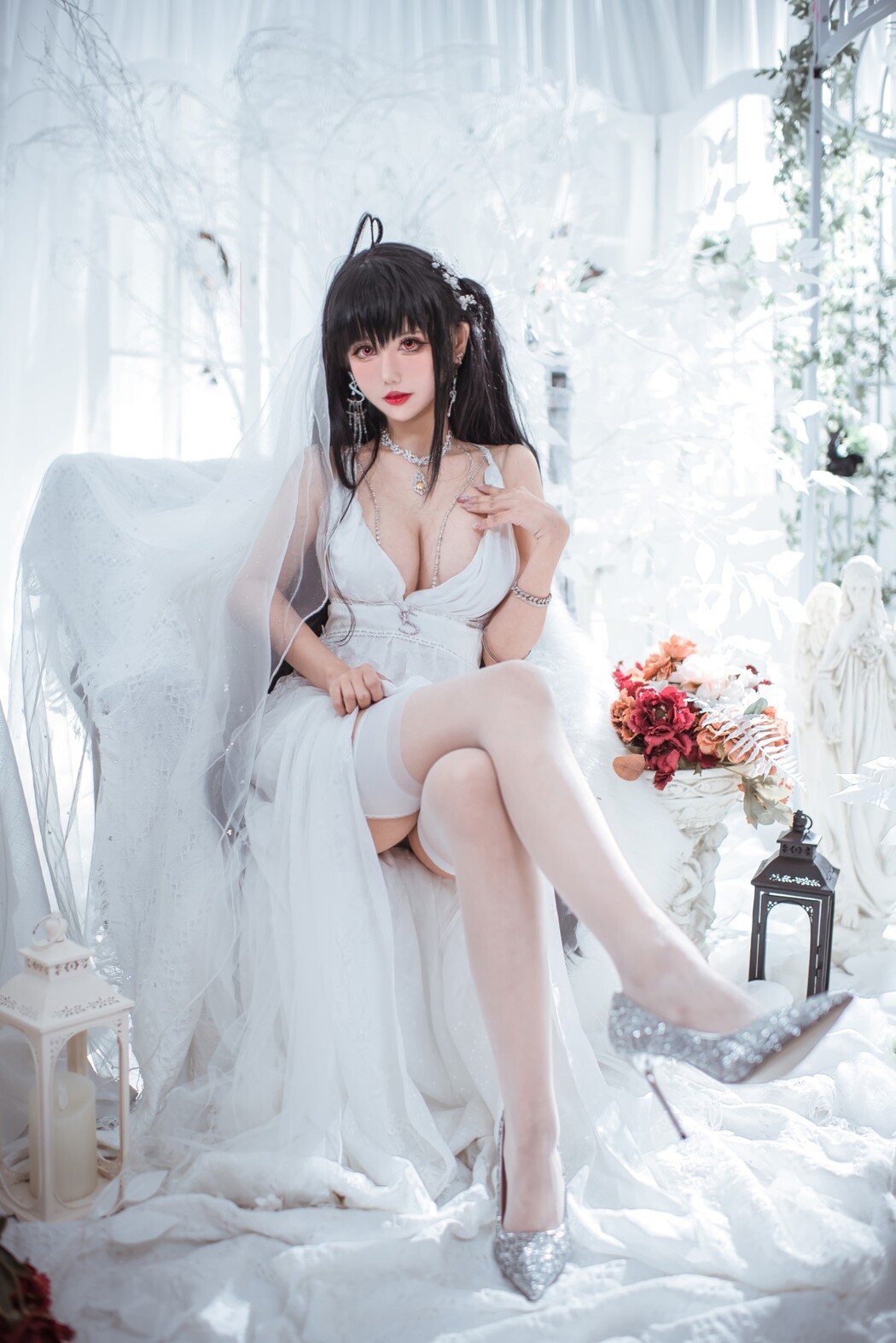 Coser@仙女月 Vol.008 大凤纯白婚纱