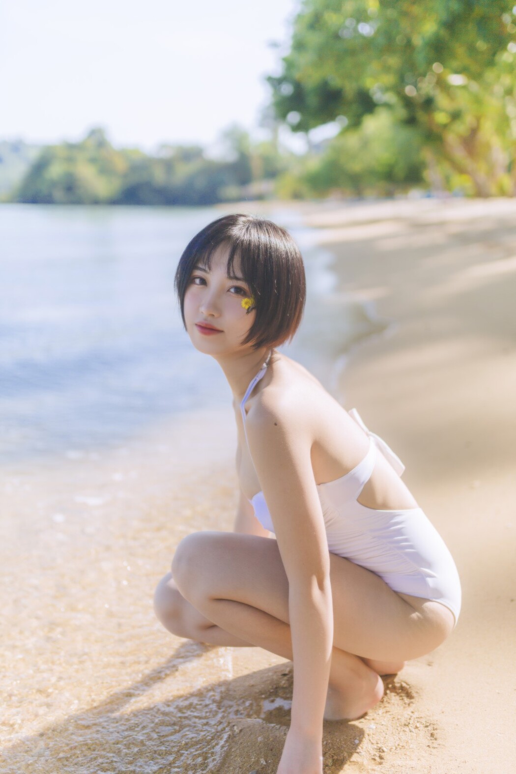 Coser@念雪 Vol.017 白色泳衣