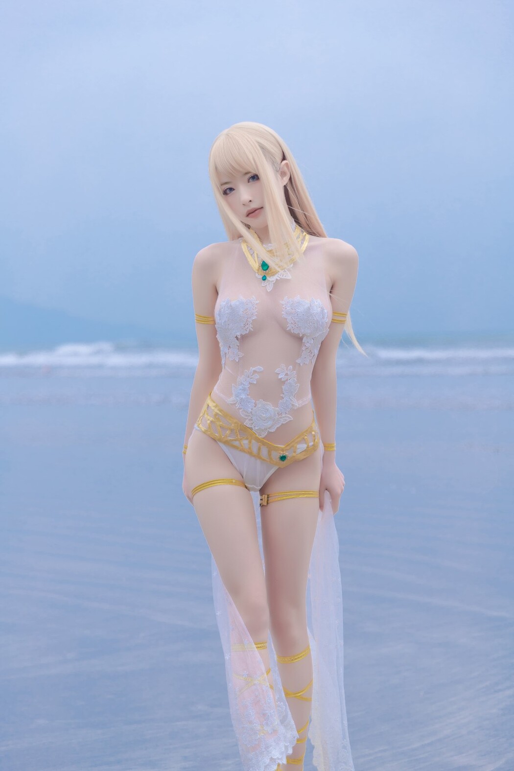 Coser@清水由乃 Vol.023 玛丽萝丝 白色泳衣