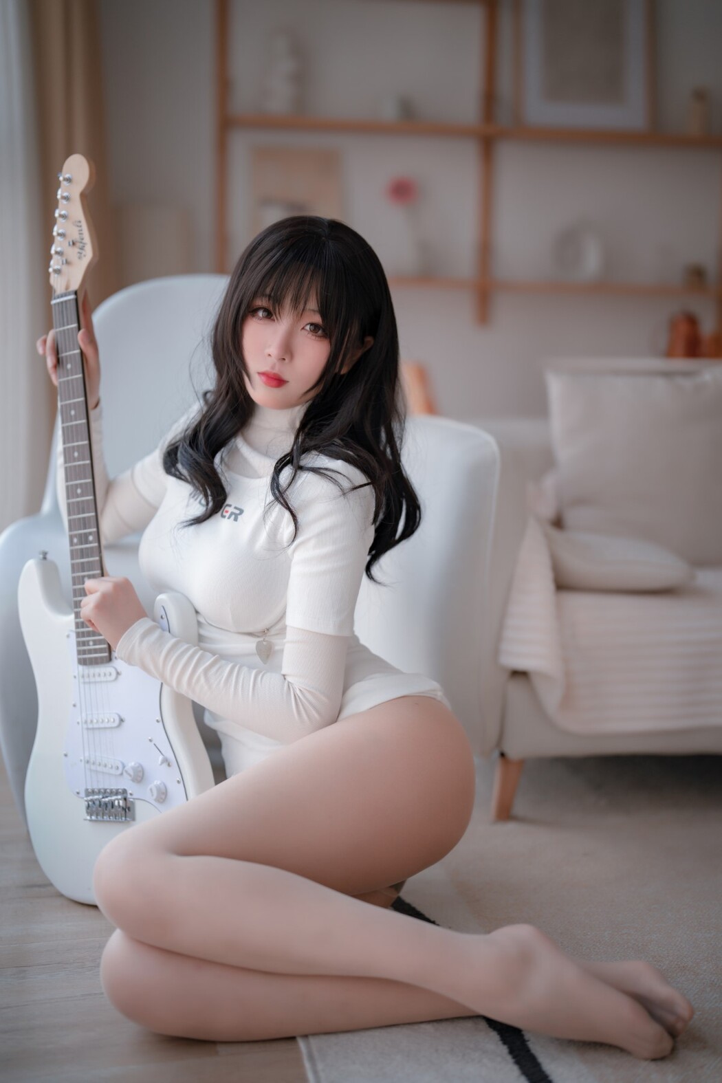 Coser@轩萧学姐 vol.025 吉他妹妹肉丝套