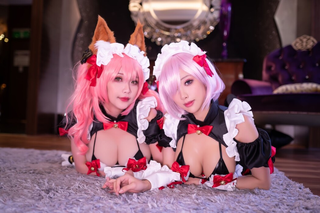 Coser@Hana Bunny And HaneAme – Tamamo Maid And Mashu Kyrielight Maid