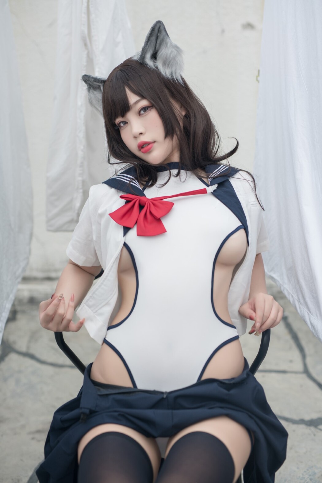 Coser@白烨 Vol.047 魅惑狼姐姐 室外