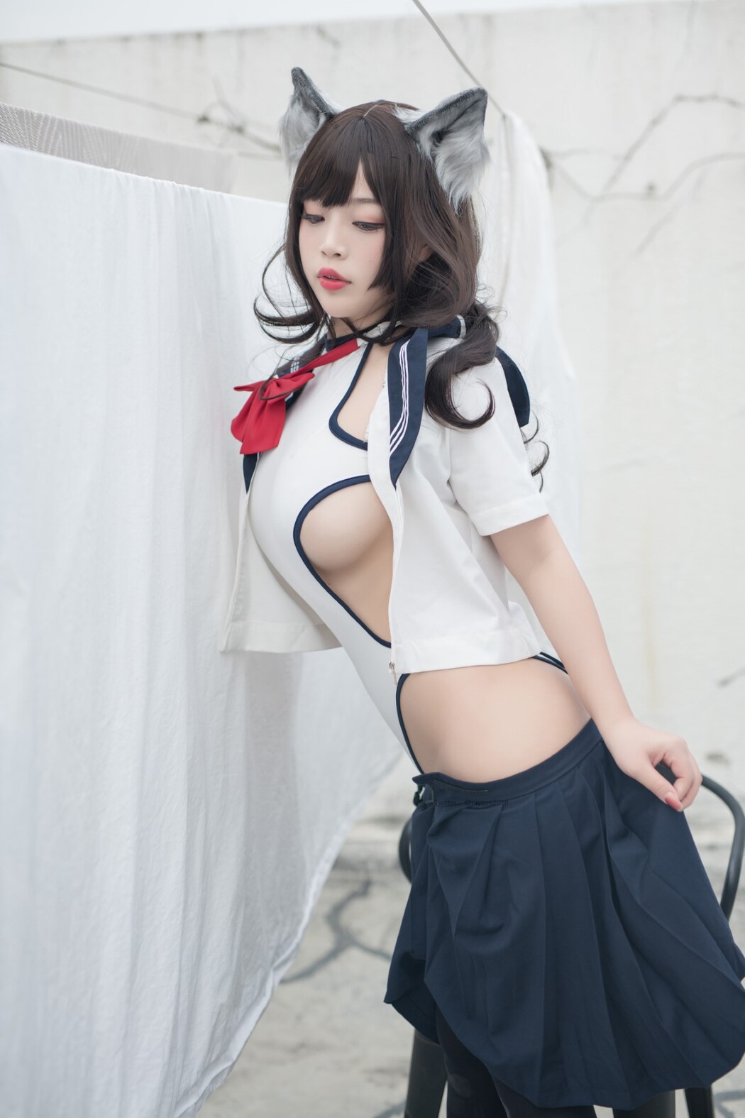 Coser@白烨 Vol.047 魅惑狼姐姐 室外