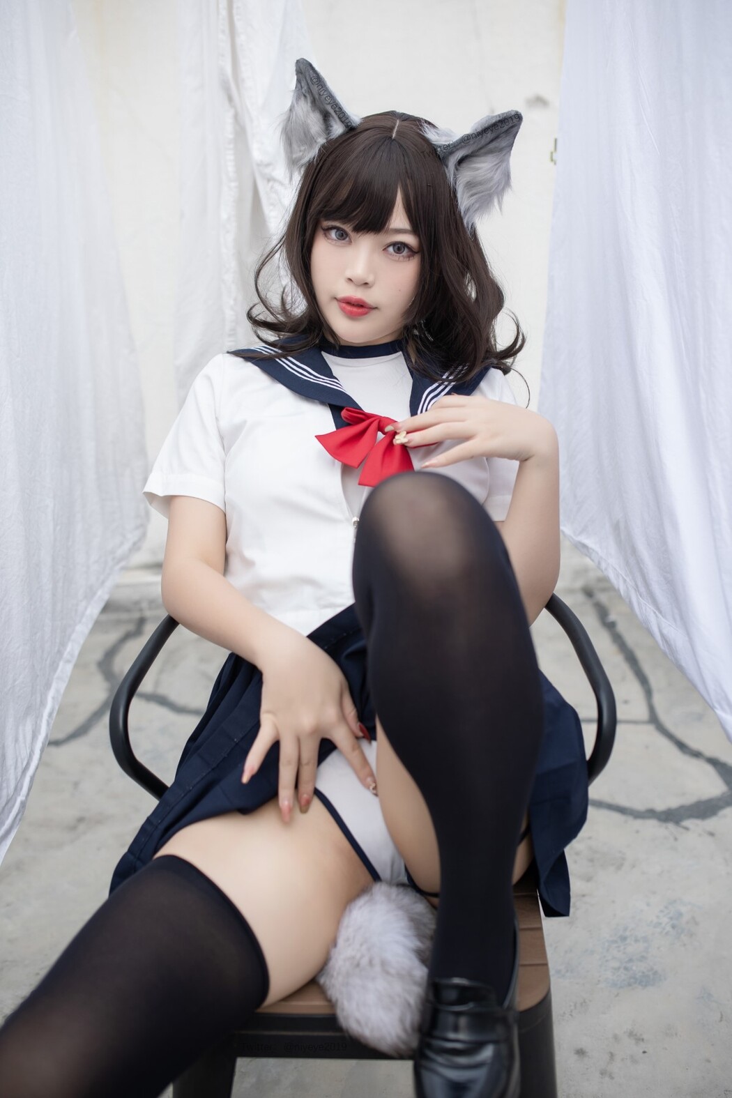 Coser@白烨 Vol.047 魅惑狼姐姐 室外