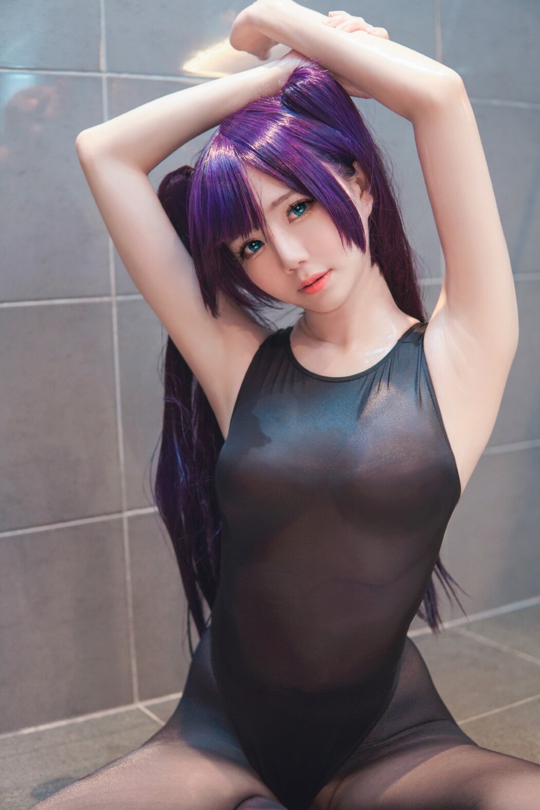 Coser@Sally Dorasnow – Mona Swimsuit Genshin Impact