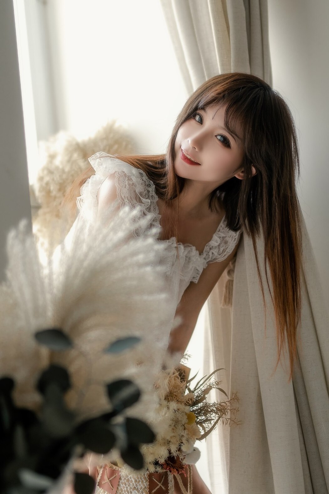 Coser@蠢沫沫 Vol.102 大象 白睡衣