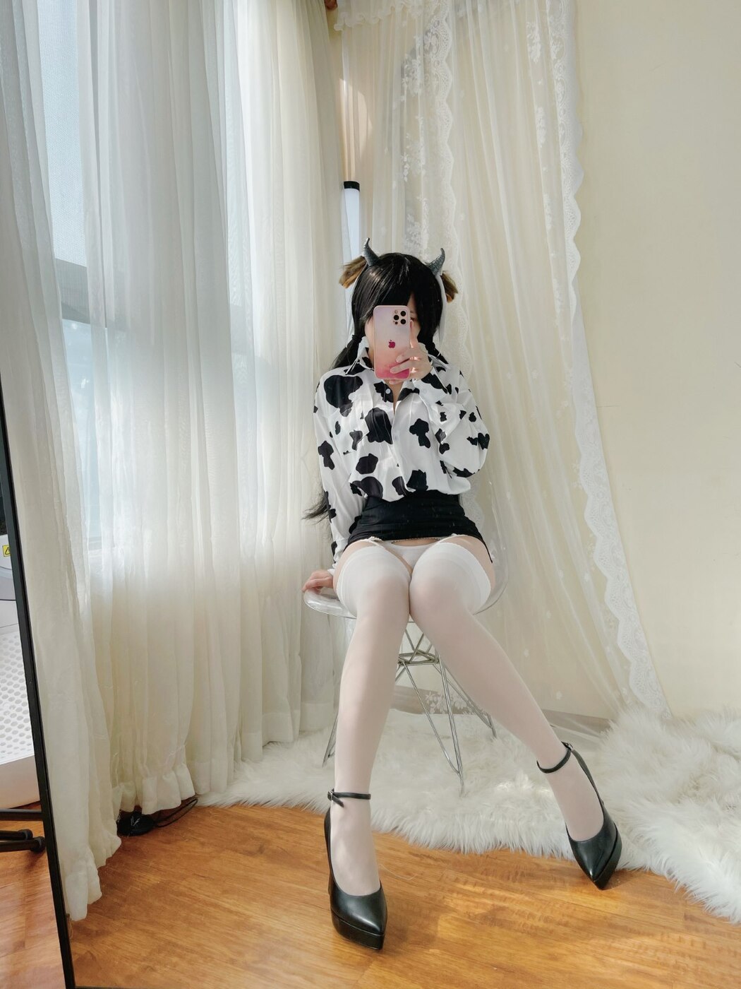 Coser@小仓千代w Vol.019 奶牛衬衣