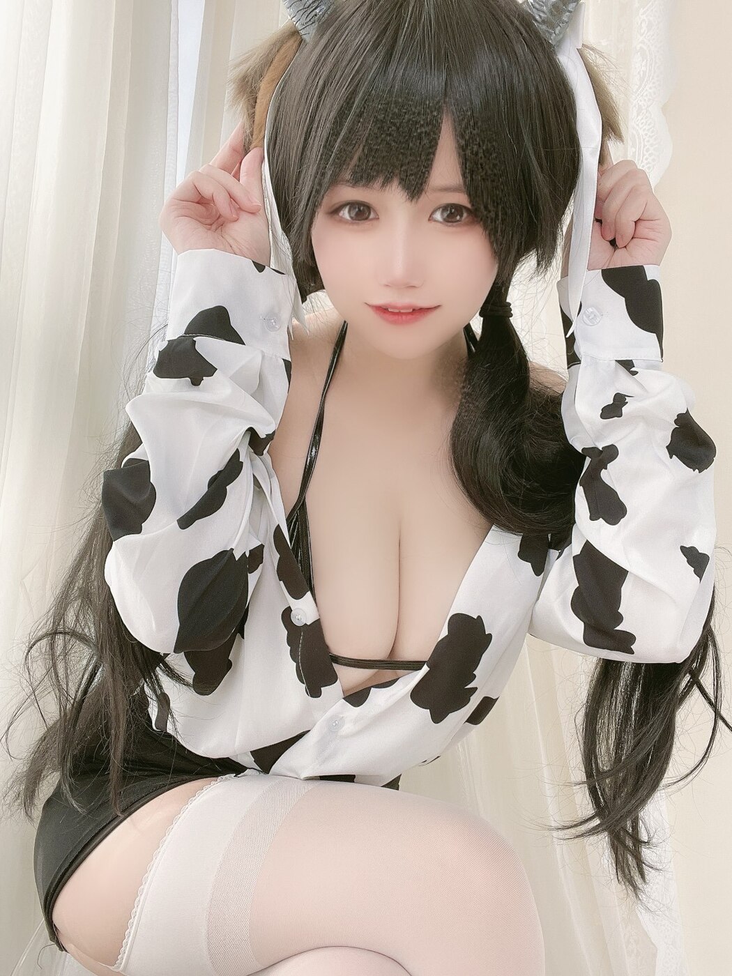 Coser@小仓千代w Vol.019 奶牛衬衣