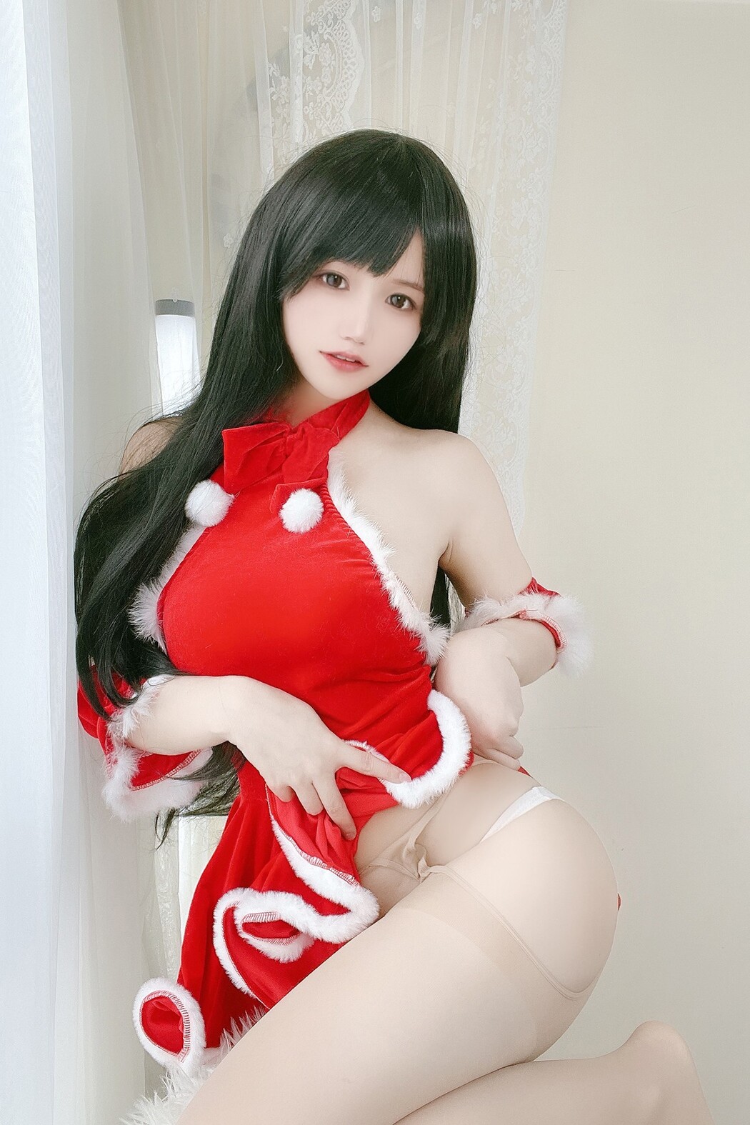 Coser@小仓千代w Vol.018 红色礼物裙 Cover Photo