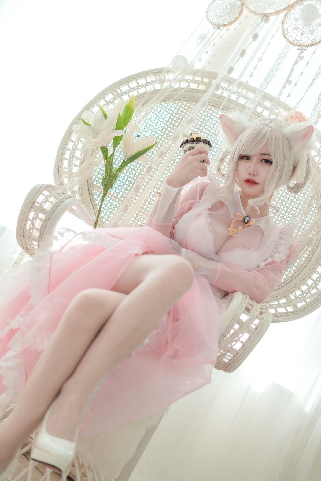 Coser@小仓千代w Vol.007 透明女仆粉色