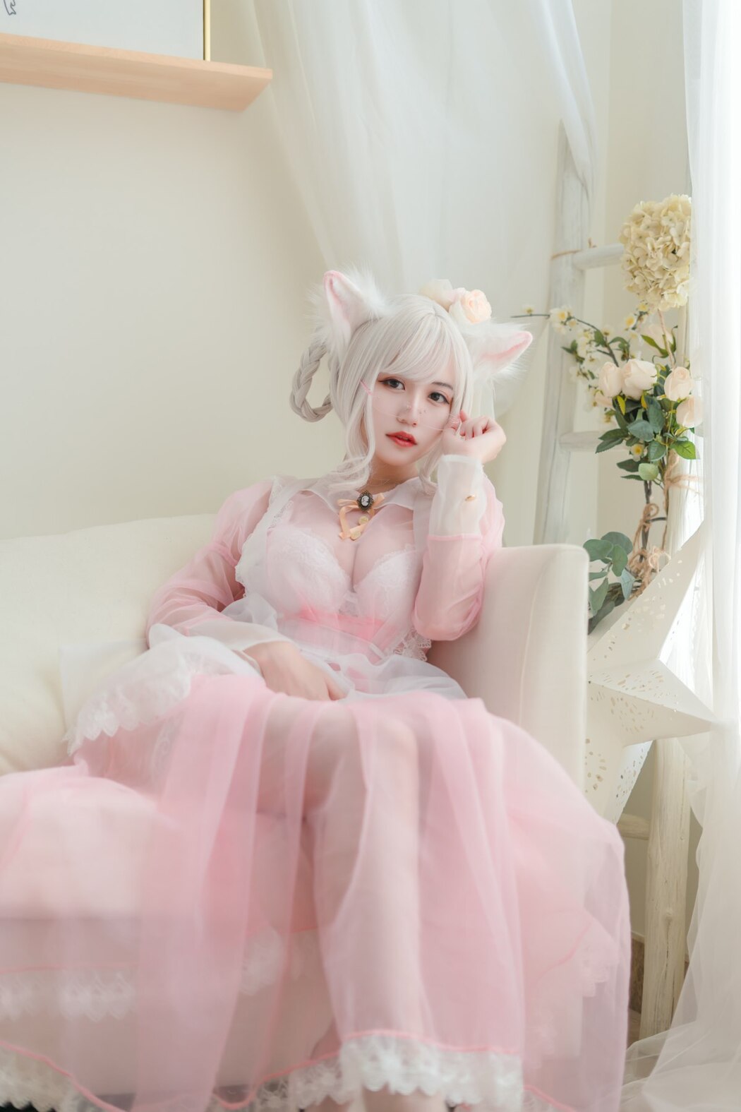 Coser@小仓千代w Vol.007 透明女仆粉色