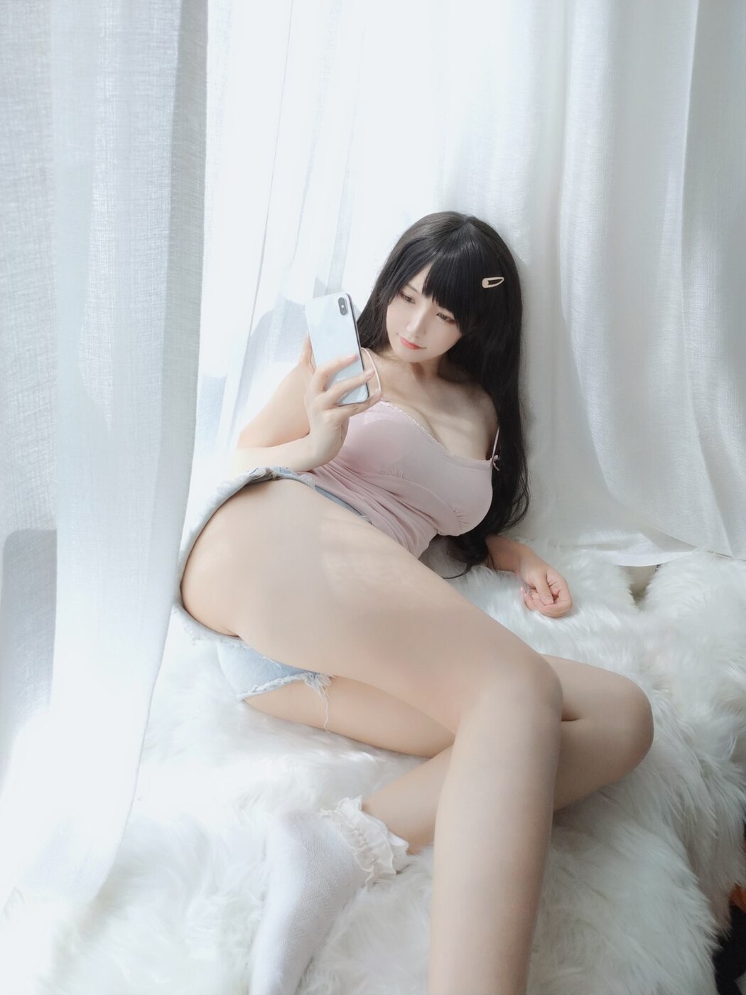 Coser@小仓千代w Vol.003 粉色吊带