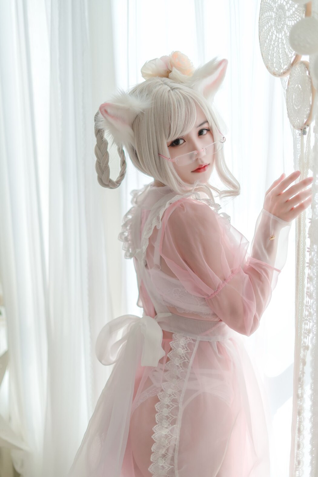 Coser@小仓千代w Vol.007 透明女仆粉色