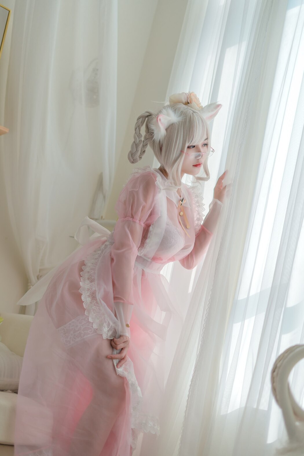 Coser@小仓千代w Vol.007 透明女仆粉色