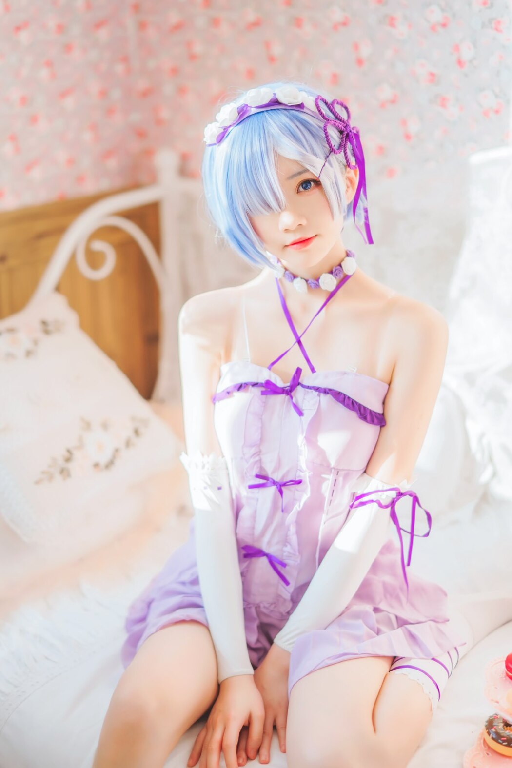 Coser@桜桃喵 Vol.137 蕾姆睡裙