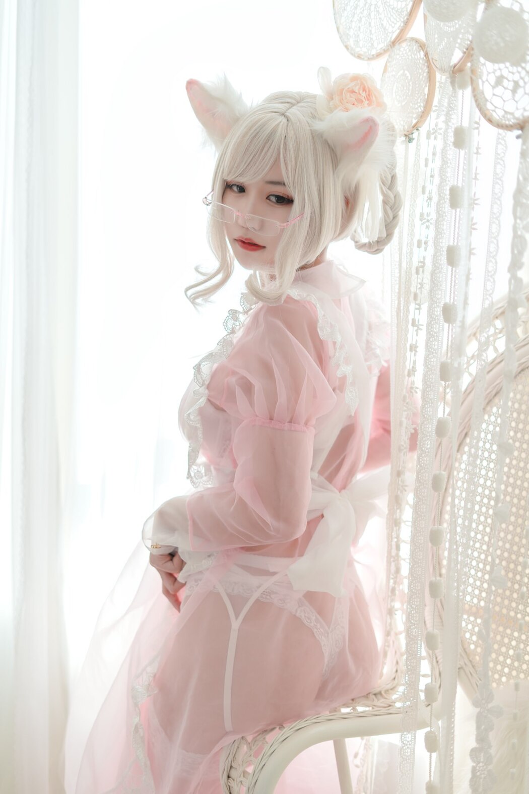 Coser@小仓千代w Vol.007 透明女仆粉色