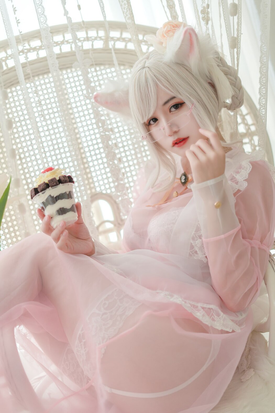 Coser@小仓千代w Vol.007 透明女仆粉色