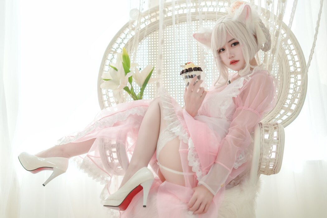 Coser@小仓千代w Vol.007 透明女仆粉色