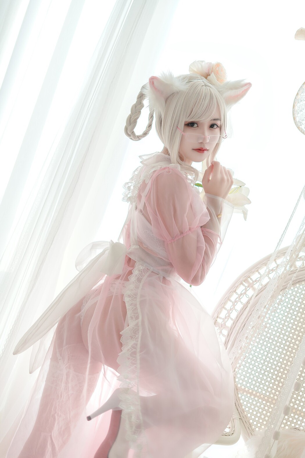 Coser@小仓千代w Vol.007 透明女仆粉色 Cover Photo