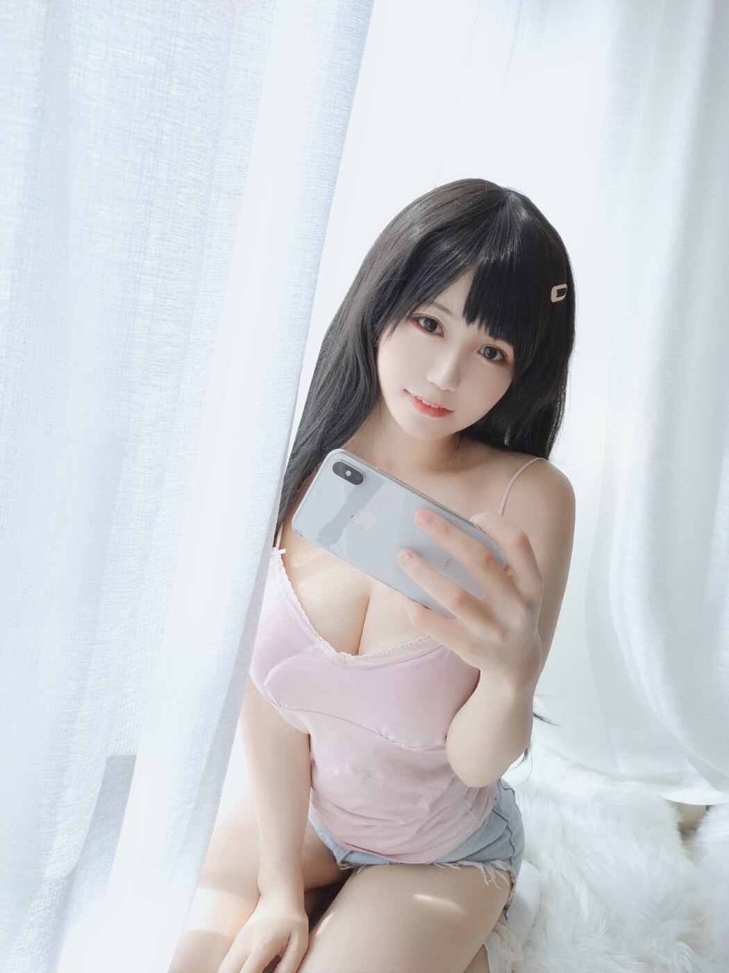 Coser@小仓千代w Vol.003 粉色吊带