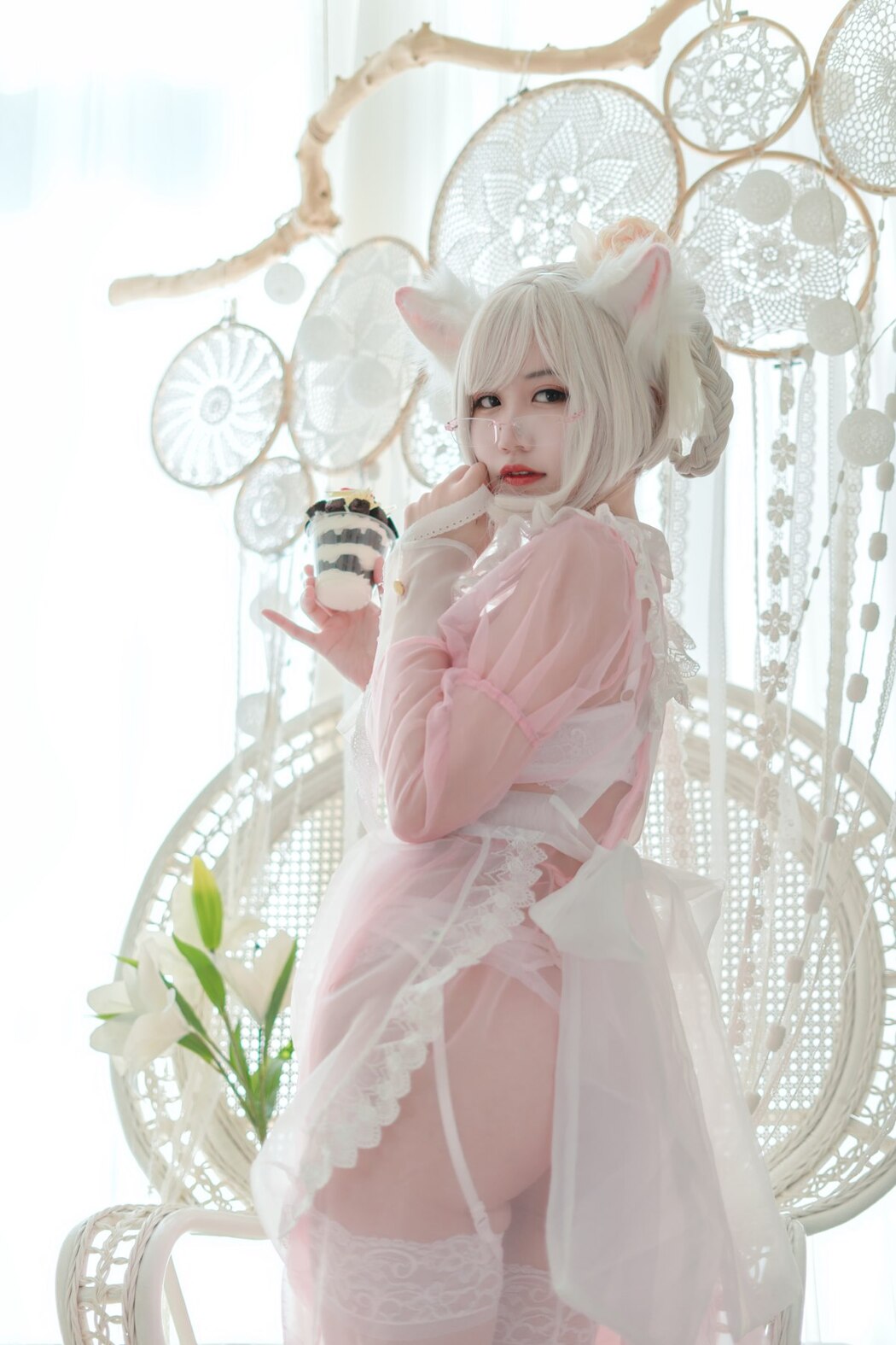 Coser@小仓千代w Vol.007 透明女仆粉色