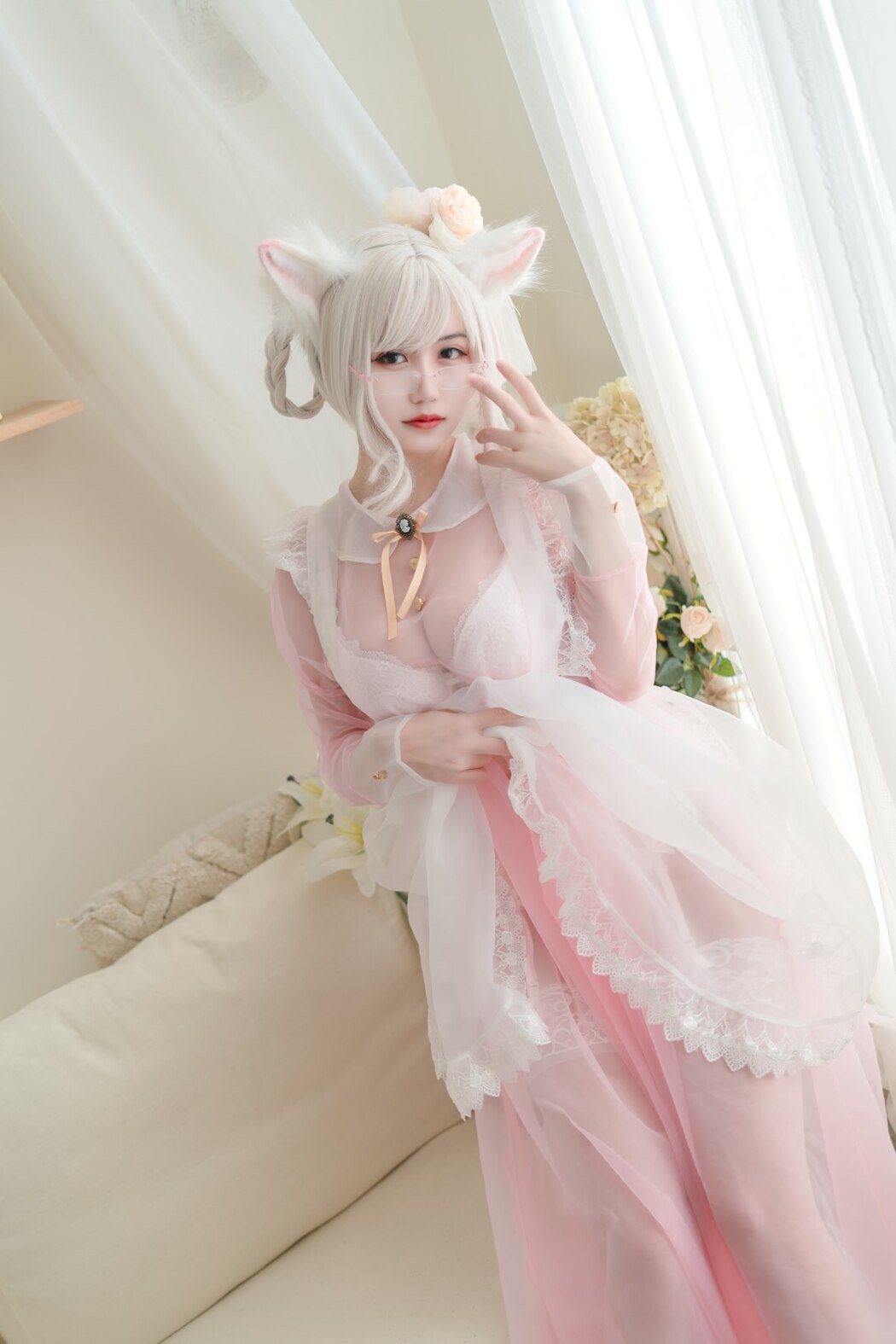 Coser@小仓千代w Vol.007 透明女仆粉色