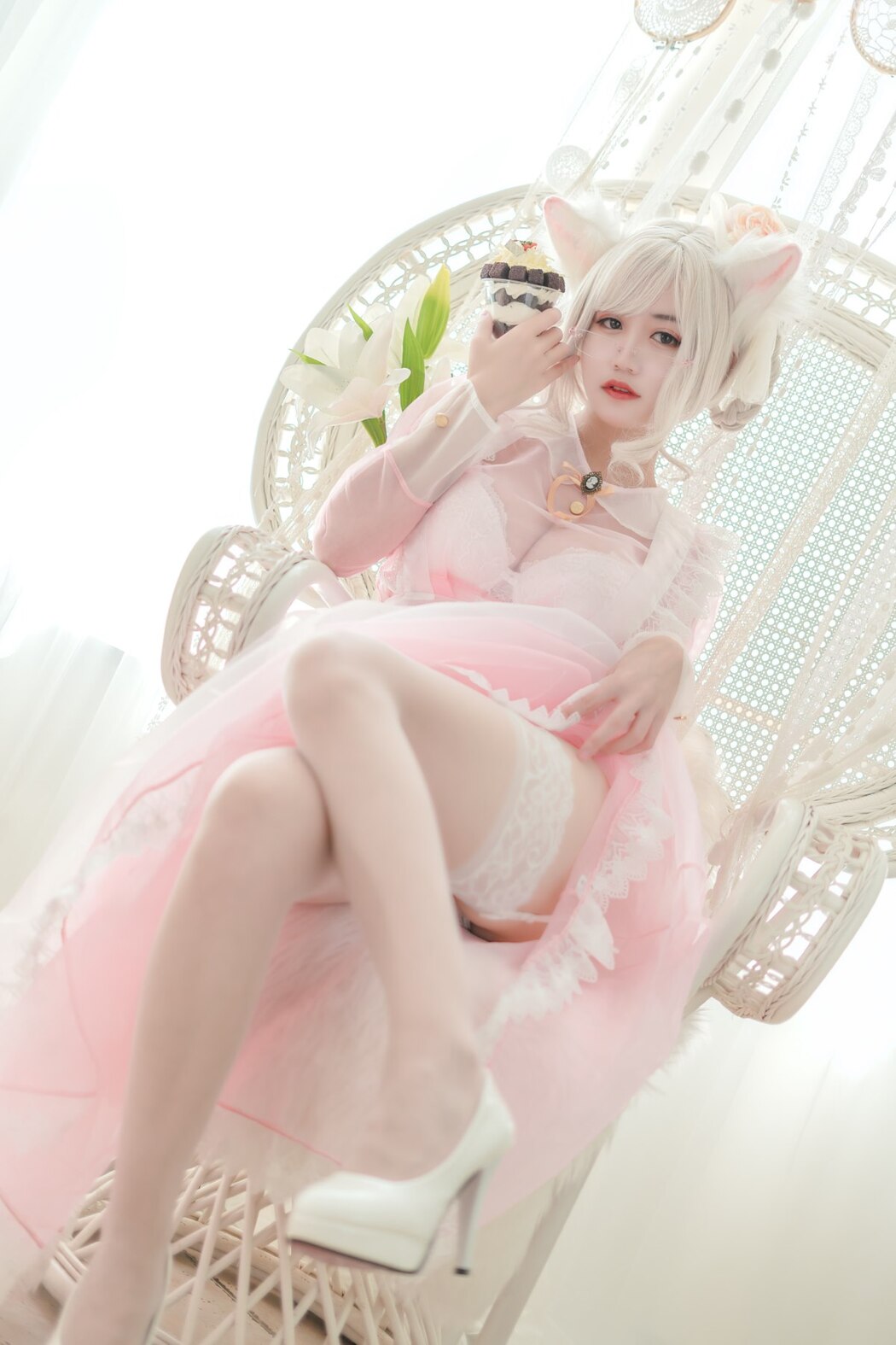 Coser@小仓千代w Vol.007 透明女仆粉色