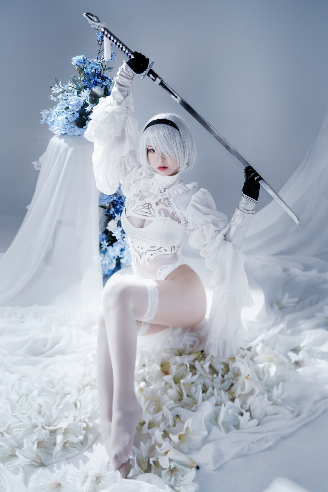 Coser@半半子 Automataヨルハ二号B型 白いドレス