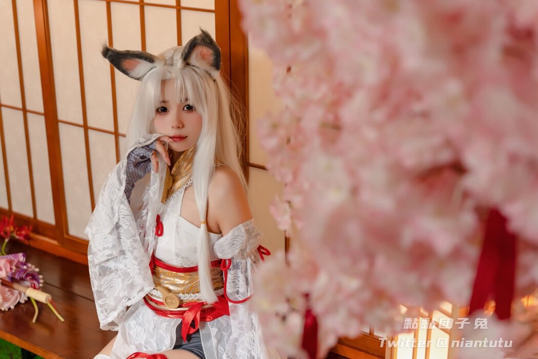 Coser@黏黏团子兔 – 白丝胡桃