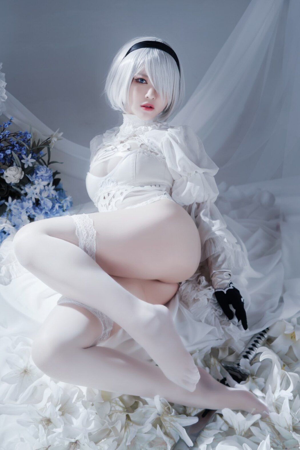 Coser@半半子 Automataヨルハ二号B型 白いドレス