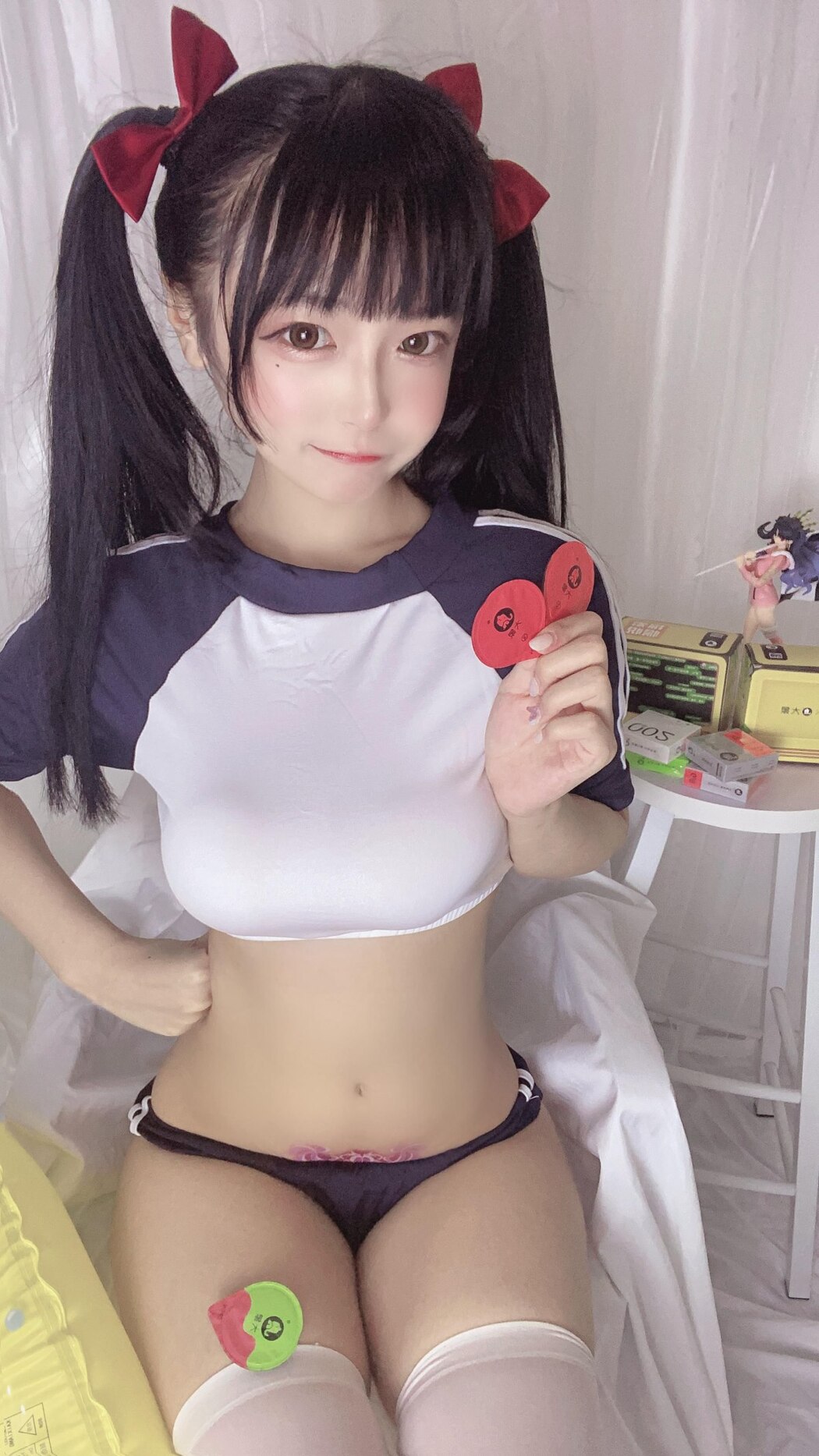 Coser@佳佳好难啊 No.003 蓝色吊带体操服