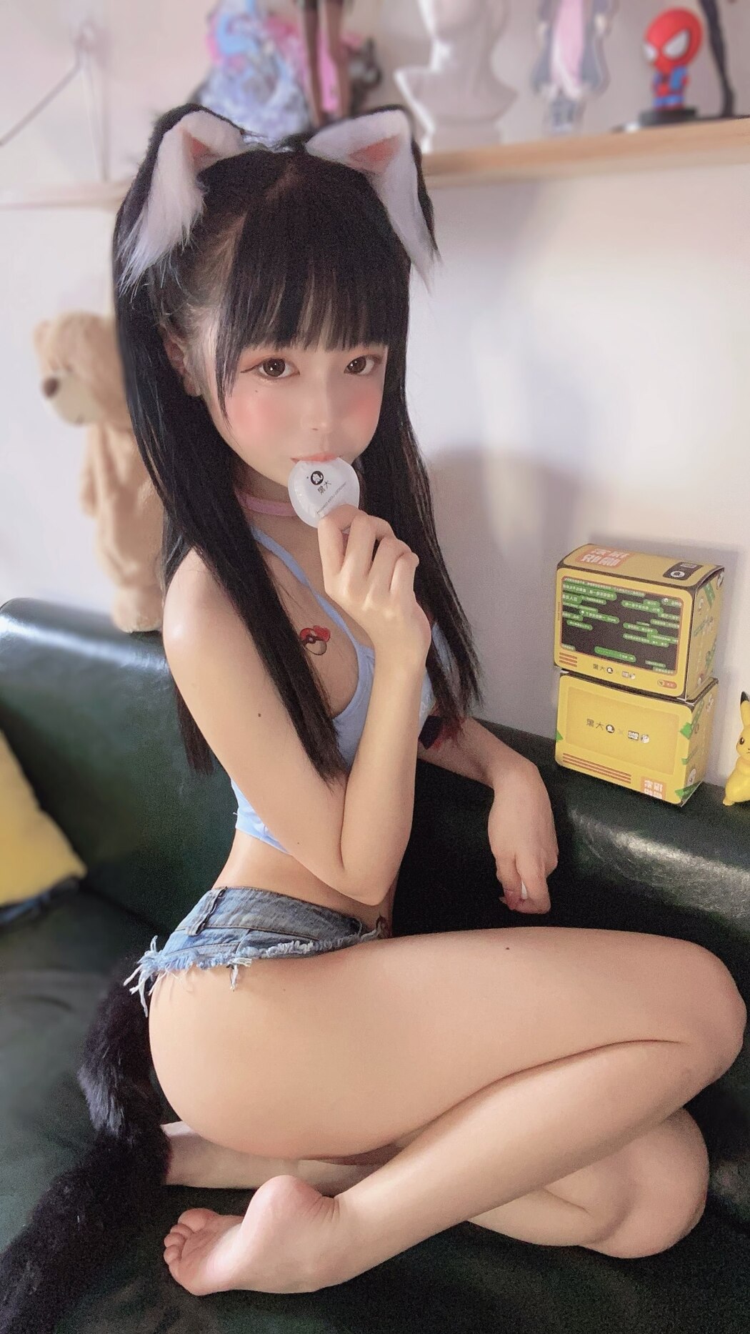 Coser@佳佳好难啊 No.003 蓝色吊带体操服